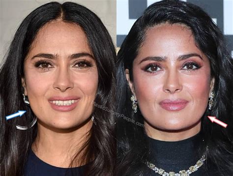 salma hayek big boobs|Salma Hayek Before and After Plastic Surgery: Boobs, Nose, Face